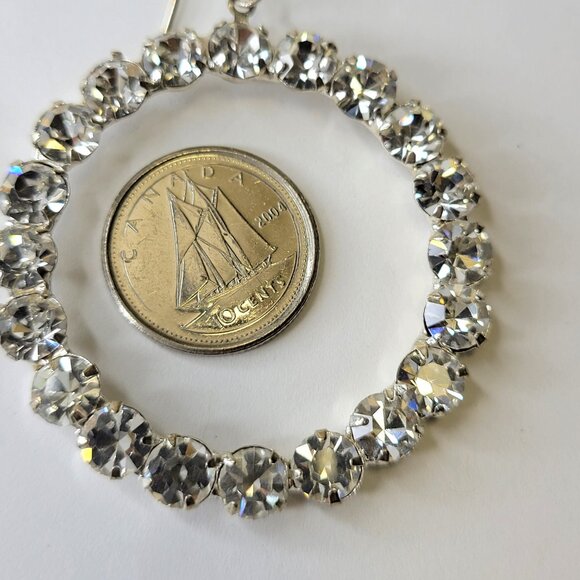 Round Crystal Earrings Dazzling Crystal Earrings - Picture 8 of 9